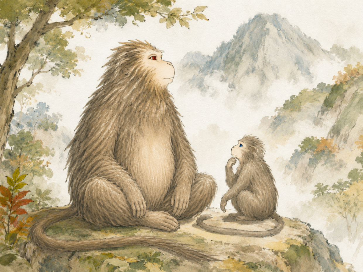 Illustration for Scene 01 of “Aka and Ao” — The Brothers, Aka and Ao