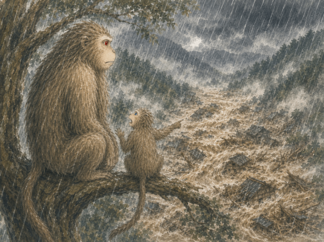 Illustration for Scene 09 of “Aka and Ao” — What Aka Can Do